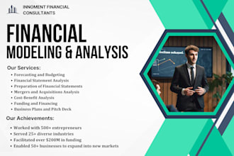 prepare financial model, financial plan, budgeting and forecasting for startups