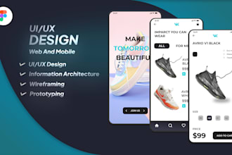 do UI UX design for mobile app with prototyping and mockups using figma