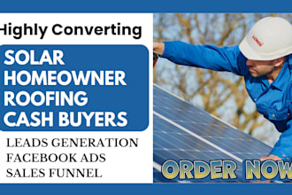 generate solar leads roofing leads homeowner leads facebook ads website design