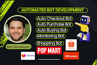do monitoring bot, auto checkout bot, booking bot, auto buying bot, restock bot