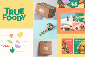 do brand minimalist logo design and full brand identity guidelines