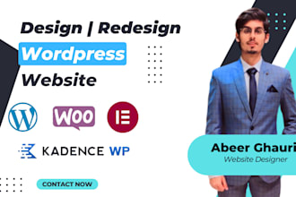 design clean modern wordpress website, redesign website as an elementor expert