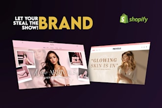 do shopify store design or redesign, shopify website design, shopify store
