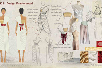 design your fashion portfolio and fashion illustrations