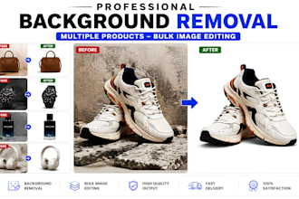 do bulk image background removal and professional product photo editing