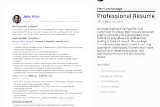 design an original resume template