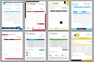 design professional letterhead and invoice in word format