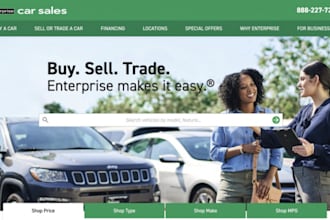 design car dealership website, car rental, dealer detailing website