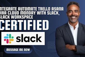 integrate automate trello asana jira cloud monday with slack, slack workspace