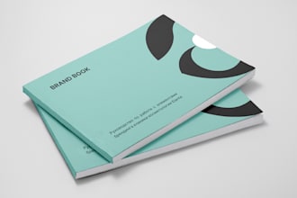 design modern trendy brand identity, brand guidelines and brandbook