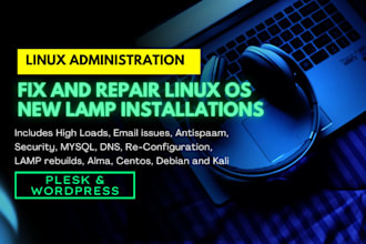 repair linux errors and bugs fast, on vps or dedicated servers, any os version