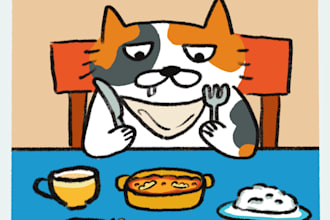 draw simple and cute cats