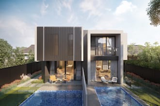 model and render 3d exterior design, swimming pool design,house exterior design