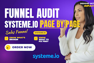 audit and optimize your existing systeme io funnel to convert