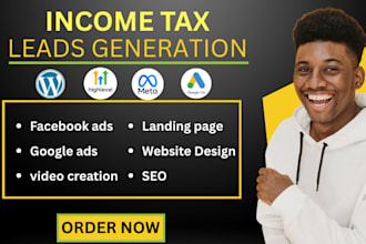 income tax leads bookkeeping leads finance website income tax website