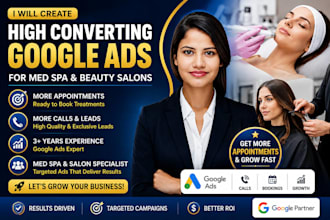 create high converting google ads for med spa and beauty salons