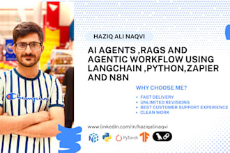develop custom ai agents using langchain, python, and rag for task automation