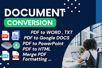 convert your PDF into a fully editable word document and various other formats