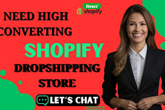 design high converting print on demand shopify dropshiping store, pod printify