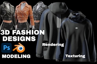 design realistic 3d clothing mockups and clo 3d fashion animations