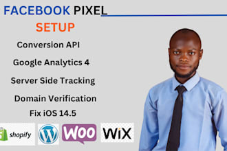 fix or set up facebook pixel, ga4, and ecommerce conversion API tracking