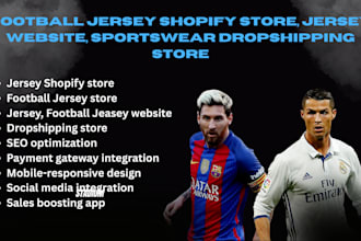 create football jersey shopify store, jersey website, jersey dropshipping store