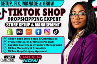 setup tiktok shop, manage tik tok shop, tiktok shop dropshipping manager