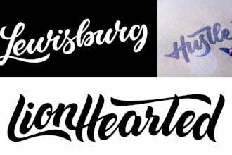 create custom script hand lettering and calligraphy