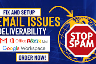 setup dns record, spf, dkim, dmarc fix email deliverability issue landing spam