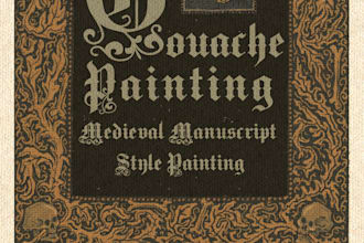 paint a gouache medieval gothic manuscript page