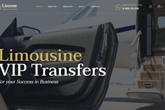 build airport transfer website, chauffeur, vtc, limousine, taxi booking website