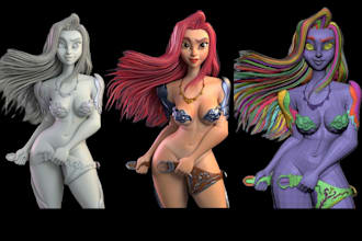 do 3d stylized character cartoon character animal model monster for unity ue5
