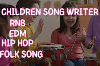 write, sing and produce kids song by female and male vocalist, nursery rhyme