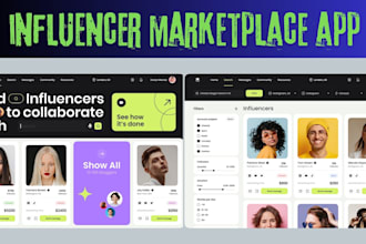 develop influencer app, influencer marketplace app influencer social media app