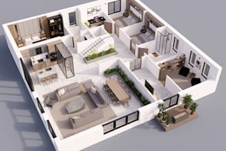 create 3d floor plan for real estate and airbnb