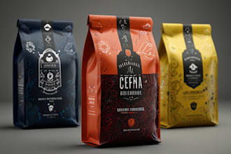 do coffee packaging, coffee bag, label design