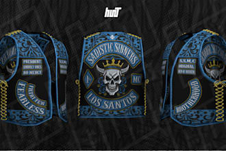 design custom fivem biker vest textures for mc