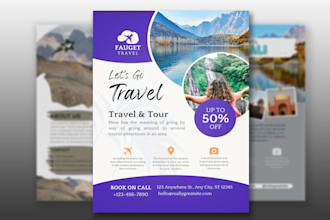create professional marketing flyer, travel flyers