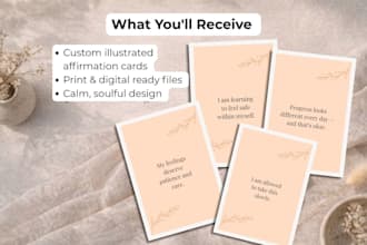 design custom affirmation cards for emotional healing and self growth