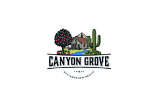 small orchard farm logo design