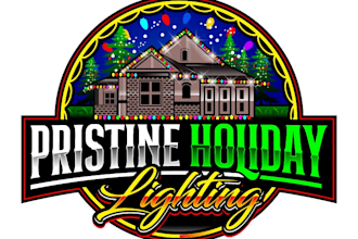 design wonderful christmas light logo with unlimited revision