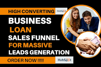 build converting hubspot business loan website with CRM integration automation