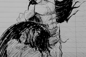 draw a stunning portrait in ink