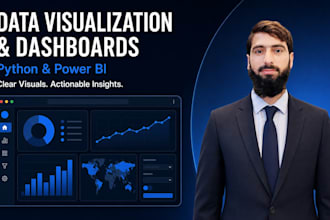 create data visualization dashboard using python, power bi
