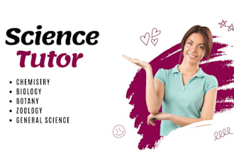 be your chemistry, biology and general science tutor