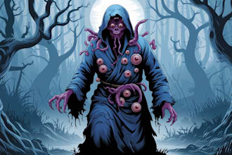 draw fantasy horror art illustration or dark creepy