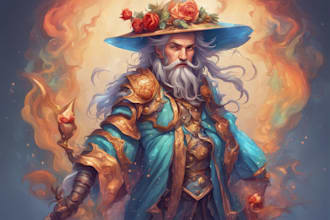 draw a fantasy character ilustration