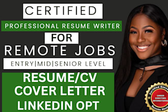 craft remote job resume for tech, faang, customer service, virtual assistance cv