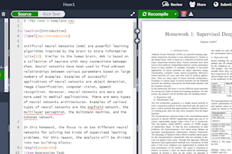 format your documents in latex overleaf
