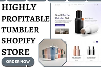 design tumbler shopify water bottle drinkware  store mug flask tumbler website